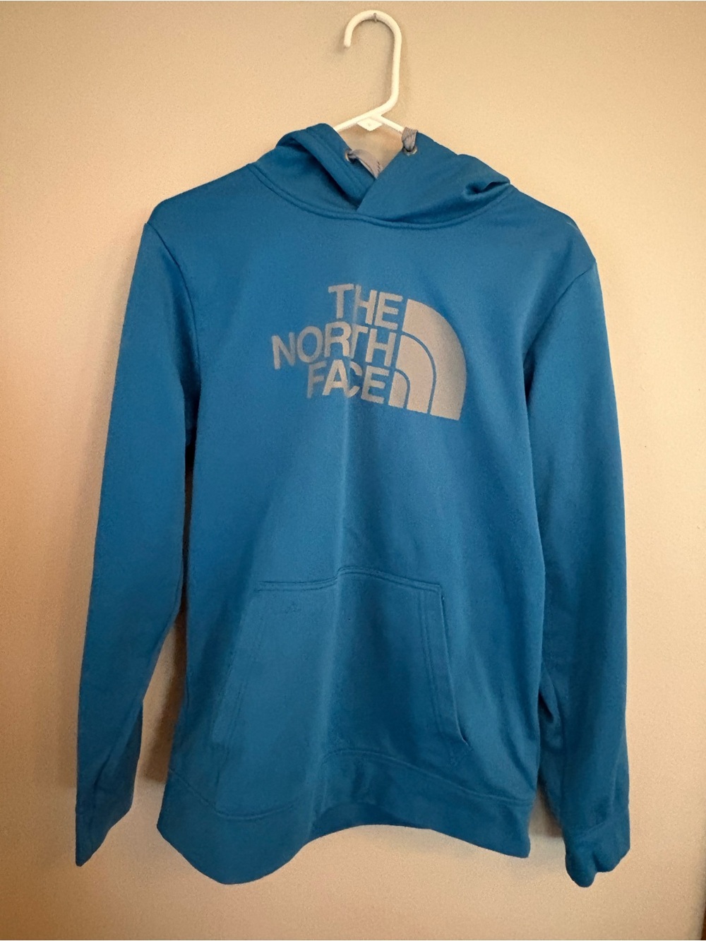 The North Face Men's Teal Blue Pullover Hoodie with Logo